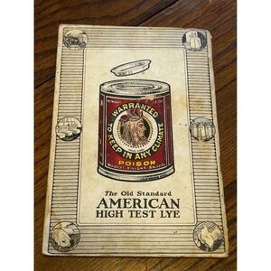 Vintage 1924 American High Test Lye Booklet Pennsylvania Salt Manufacturing Co